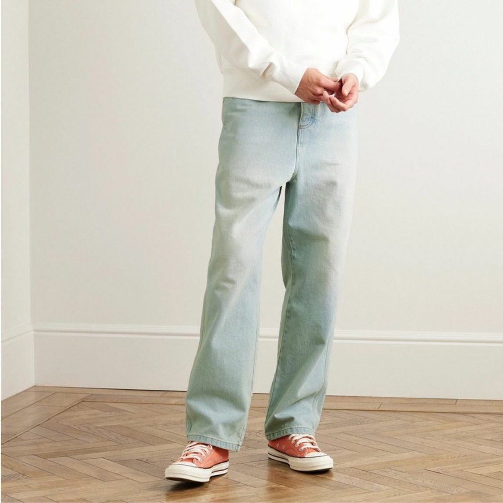 Ami Alexandre Mattiussi Alex Fit White Blue Denim